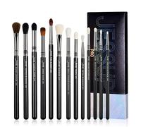 Jessup pennelli occhi Set pennelli sfumare professionale 13 pezzi Set pennelli trucco occhi pennelli make up premium Smoky Blender Precision Crease Definer Pencil Black Silver T338