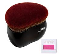 Jessup Pennello fondotinta liquido, pennelli make up multifunzionale, 1 pz pennelli trucco, pennello per fondotinta forma ciottolo, foundation brush pennello contorno cipria fard nero opaco SF001