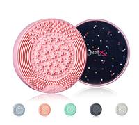 Jessup pulisci pennelli make up 1 Pz pulizia pennelli detergente pennelli make up pulizia pennelli make up Makeup Brushes Cleaner Tampone in Silicone Pulizia Mat 2 in 1 bagnata e asciutta A005