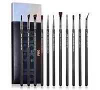 Jessup Set 11 pennelli eyeliner occhi professionali Linea a punta piatta conica angolata precisione acqua Nero/Argento T324