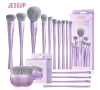 Jessup Set di pennelli per trucco 4/6/7/10/14/15 pezzi Pennello per fondotinta, ombretto per il viso Miscelazione Evidenziando correttore, Viola di lusso