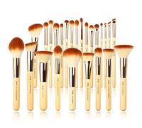 Jessup, set di pennelli professionali da trucco in bambù, 25 pezzi, set di accessori cosmetici per fondotinta, cipria, fard, ombretto, T135