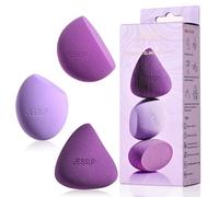 Jessup spugne Set spugne trucco, 3 spugne per fondotinta correttore contouring e fard spugne viso Viola SP017