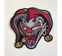 Jester Joker Skull - Toppa ricamata ricamata sul retro