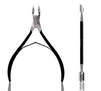 Jestilo Set di strumenti per la rimozione delle cuticole con tagliacuticole e spingicuticole, in acciaio inox, professionale, strumento per la cura delle unghie, per salone e livella Mani-Pedi a casa