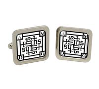 Jesuit Croce Gemelli Quadrati IN Cromo Scatola