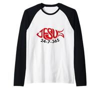 Jesus 24-7-365 Maglia con Maniche Raglan