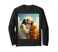 Jesus, Allah, And Buddha: A Symbol of Peace And Unity Maglia a Manica