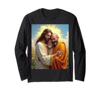 Jesus, Allah, And Buddha: A Symbol of Peace And Unity Maglia a Manica
