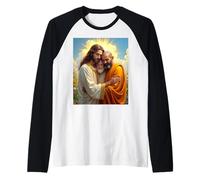 Jesus, Allah, And Buddha: A Symbol of Peace And Unity Maglia con Maniche Raglan