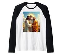 Jesus, Allah, And Buddha: A Symbol of Peace And Unity Maglia con Maniche Raglan