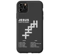 JESUS, Always The Answer - Christian Faith Crossword Puzzle Custodia per iPhone 11 Pro Max
