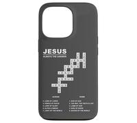 JESUS, Always The Answer - Christian Faith Crossword Puzzle Custodia per iPhone 13 Pro