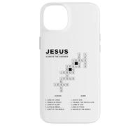 JESUS, Always The Answer - Christian Faith Crossword Puzzle Custodia per iPhone 14 Plus