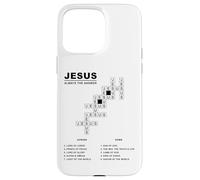 JESUS, Always The Answer - Christian Faith Crossword Puzzle Custodia per iPhone 15 Pro Max