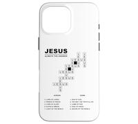 JESUS, Always The Answer - Christian Faith Crossword Puzzle Custodia per iPhone 16 Pro Max
