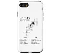 JESUS, Always The Answer - Christian Faith Crossword Puzzle Custodia per iPhone SE (2020) / 7/8