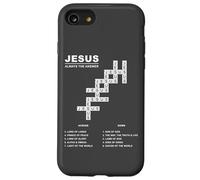 JESUS, Always The Answer - Christian Faith Crossword Puzzle Custodia per iPhone SE (2020) / 7/8