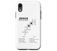 JESUS, Always The Answer - Christian Faith Crossword Puzzle Custodia per iPhone XR