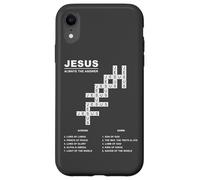 JESUS, Always The Answer - Christian Faith Crossword Puzzle Custodia per iPhone XR