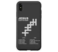 JESUS, Always The Answer - Christian Faith Crossword Puzzle Custodia per iPhone XS Max