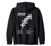Jesus, Always The Answer - Christian Faith Crossword Puzzle Felpa con Cappuccio
