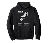 Jesus, Always The Answer - Christian Faith Crossword Puzzle Felpa con Cappuccio
