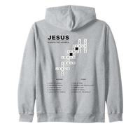 Jesus, Always The Answer - Christian Faith Crossword Puzzle Felpa con Cappuccio