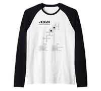 Jesus, Always The Answer - Christian Faith Crossword Puzzle Maglia con Maniche Raglan
