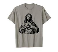 Jesus Anarchy Punk Rock, Gesù Cristo Anarchia segno, Dio tee Maglietta