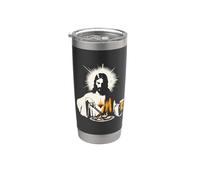 Jesus BBQ And Beer - Divertente barbecue religioso cristiano Bicchiere termico in acciaio inox doppia parete