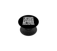 Jesus Cambio Mi Vida Preguntame Como Cristianos Español PopSockets PopGrip Adesivo
