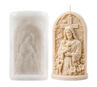 Jesus Candle Mold - Non Stick Religious Candle Making Mold