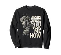 Jesus Changed My Life Ask Me How Christ Christian Faith Felpa