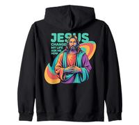 Jesus Changed My Life Ask Me How Devoted Christian Worship Felpa con Cappuccio