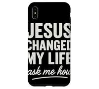 Jesus Changed My Life Ask Me How Fede Cristiana Custodia per iPhone XS Max