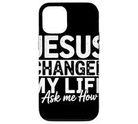 Jesus Changed My Life Ask Me How Fede Evangelizzazione Custodia per iPhone 12/12 Pro