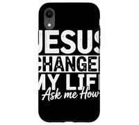 Jesus Changed My Life Ask Me How Fede Evangelizzazione Custodia per iPhone XR