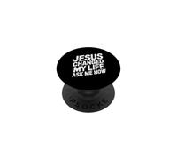Jesus Changed My Life Ask Me How PopSockets PopGrip Adesivo