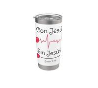 Jesus Christ Cross Bible Verse Sayings Christian Devotion Bicchiere termico in acciaio inox doppia parete
