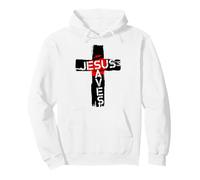 Jesus Christ Cross Bible Verse Sayings Christian Devotion Felpa con Cappuccio