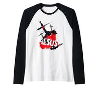 Jesus Christ Cross Bible Verse Sayings Christian Devotion Maglia con Maniche Raglan