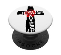 Jesus Christ Cross Bible Verse Sayings Christian Devotion PopSockets PopGrip Adesivo