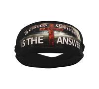 Jesus Christ Is The Answer Unisex Fasce Per Capelli Leggera Fascia Capelli Elastica Headband Per Fitness Sport Corsa
