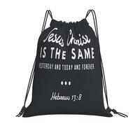 Jesus Christ Is The Same Yesterday Today And Forever Christianity Donna Uomo Zainetto Resistente Gym Sack Regolabile Sacca Sportiva Per Yoga Viaggio Spiaggia