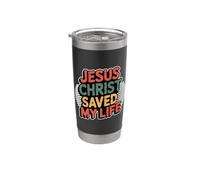 Jesus Christ Saved My Life Bicchiere termico in acciaio inox doppia parete