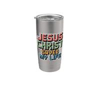 Jesus Christ Saved My Life Bicchiere termico in acciaio inox doppia parete