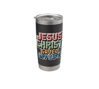 Jesus Christ Saved My Life Bicchiere termico in acciaio inox doppia parete