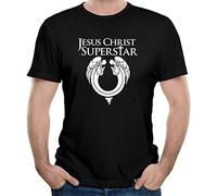 Jesus Christ Superstar Awesome Men T-Shirt Printed Camiseta Black Tee Top M