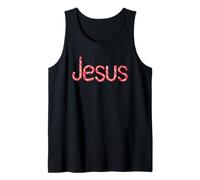 Jesus: Christian Faith Candy Cane Red & White Text Christmas Canotta